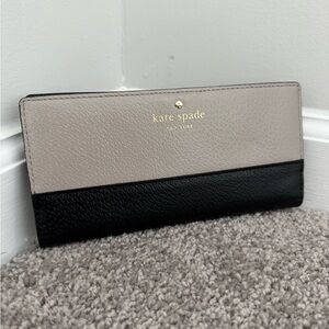 Kate Spade New York Grand Street Colorblock Stacy Wallet Warm Beige/Black